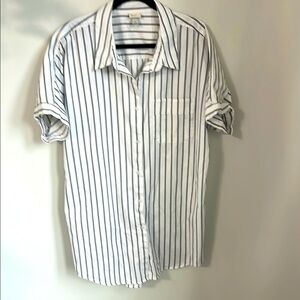 SALE! A New Day White and Black Striped Shirt dress size L